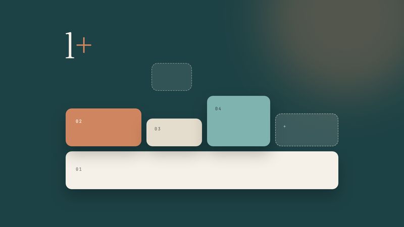 Illustration of stacked building blocks of different sizes representing a base platform and optional modules