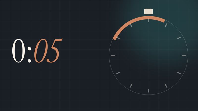 Illustration of a stopwatch ring with a highlighted first segment