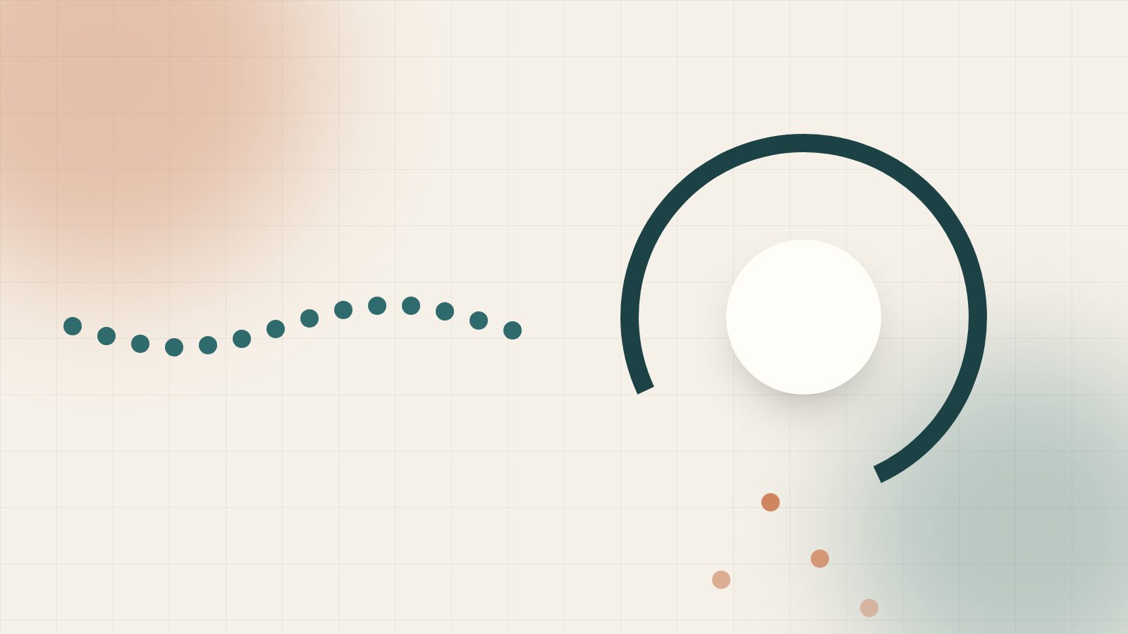 Illustration of client dots flowing into a circle while a few fall out of it